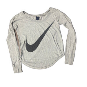 Women’s Nike Long Sleeve Shirt Graphic Big Swoosh Size Medium